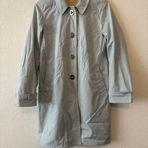 Vintage Coach light blue trench with turnbuckle closures size 2